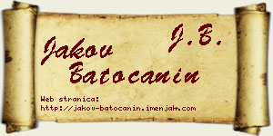Jakov Batoćanin vizit kartica